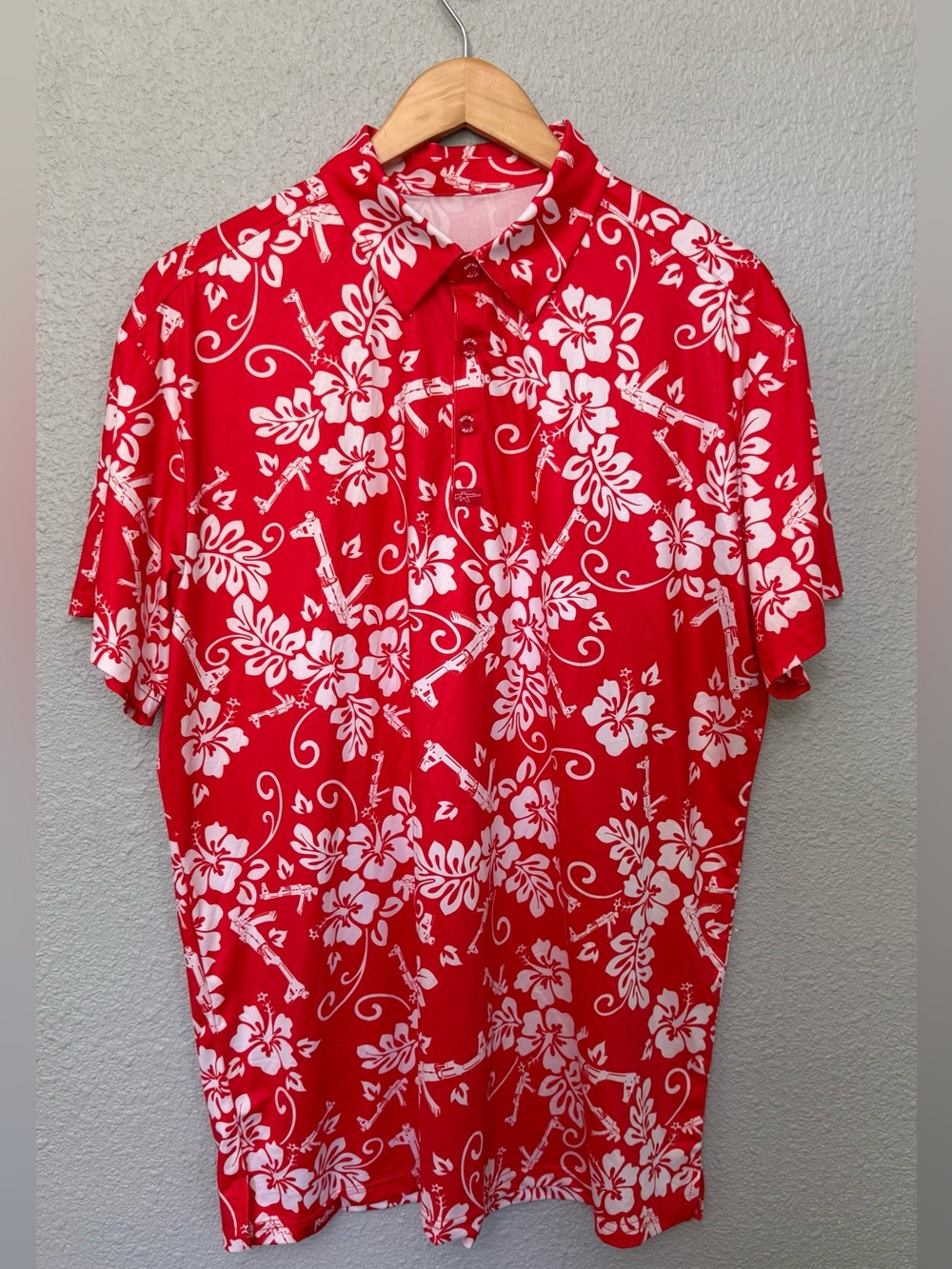 Retro Rifle | Tropic Aloha Rifle Performance Polo | Large